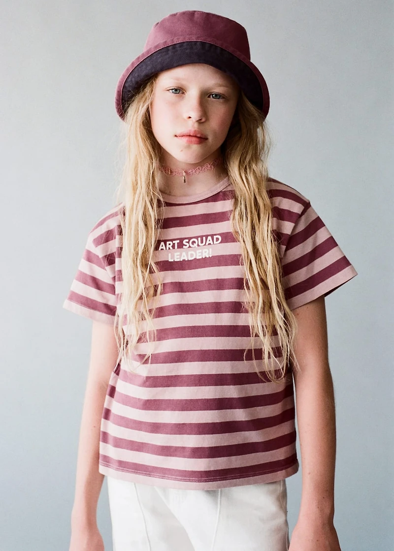 Printed striped T-shirt