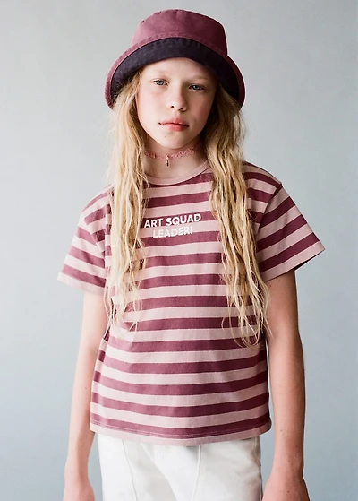 Printed striped T-shirt