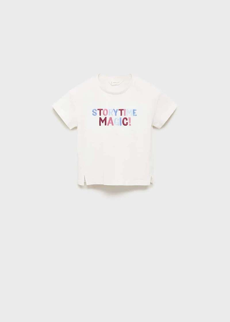 Embroidered cotton T-shirt