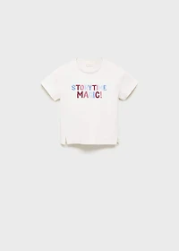 Embroidered cotton T-shirt