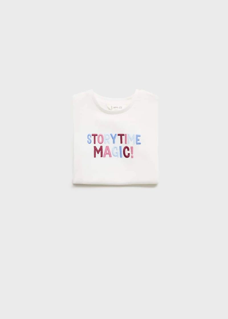 Embroidered cotton T-shirt