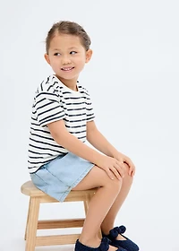 Patch striped t-shirt
