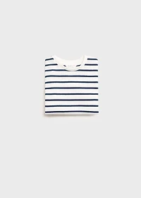 Patch striped t-shirt