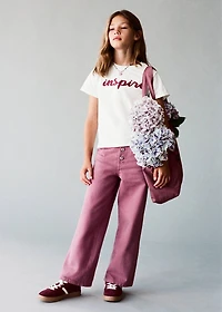 Embroidered cotton T-shirt