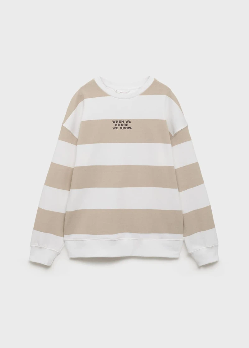 Striped cotton-blend sweatshirt