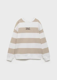 Striped cotton-blend sweatshirt