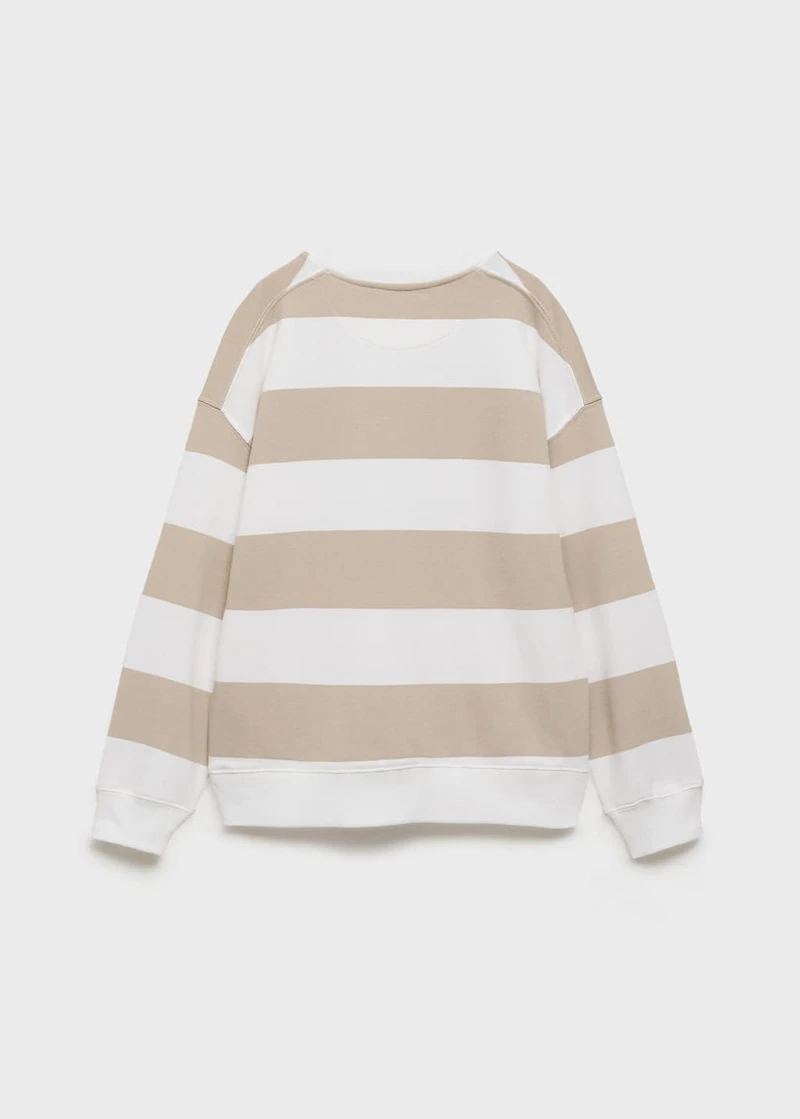 Striped cotton-blend sweatshirt