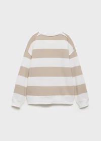 Striped cotton-blend sweatshirt
