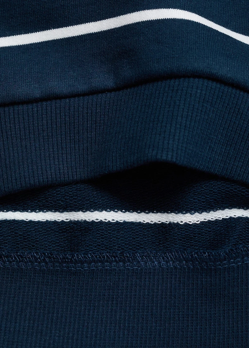 Striped hooded sweatshirt