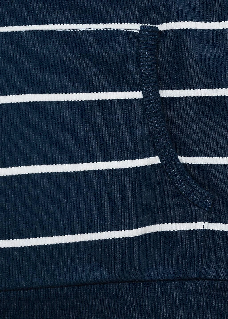 Striped hooded sweatshirt
