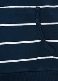 Striped hooded sweatshirt