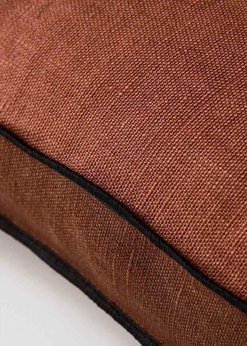 Two-tone linen cushion cover 40x60 cm
