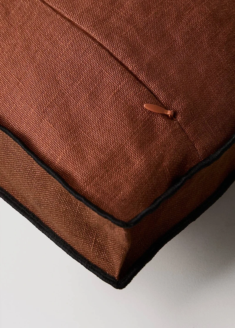 Two-tone linen cushion cover 40x60 cm