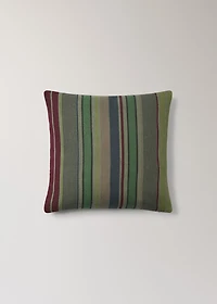 Cotton overdyed striped cushion cover 45x45 cm