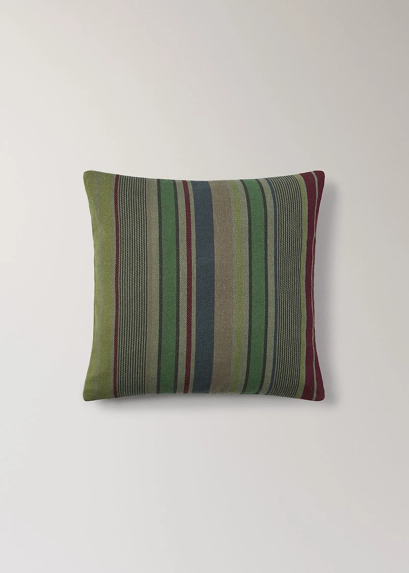 Cotton overdyed striped cushion cover 45x45 cm