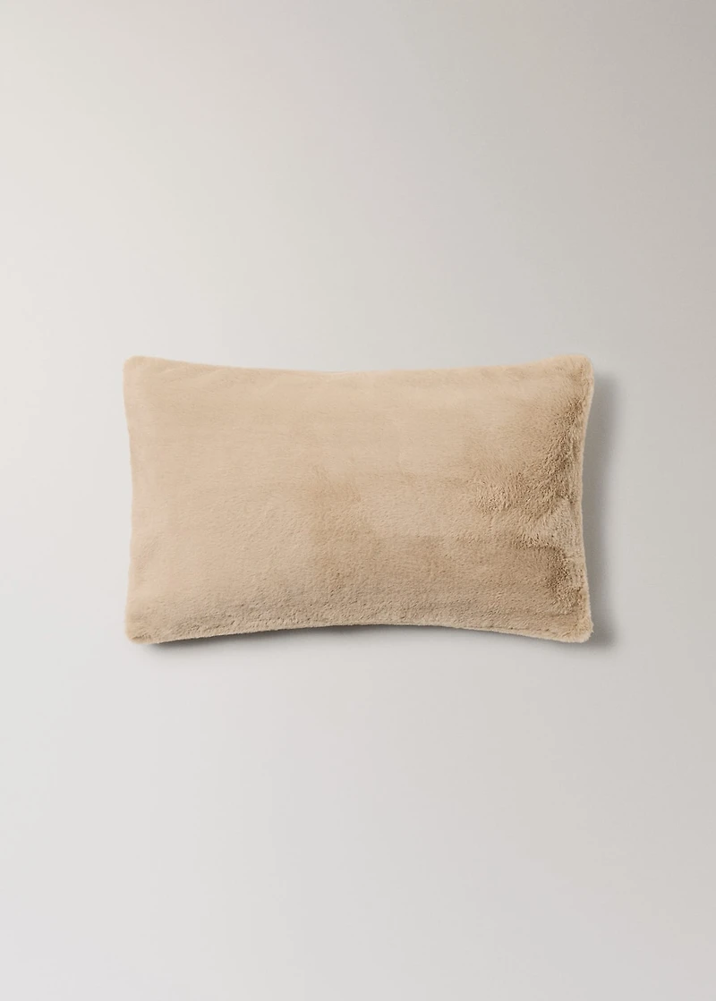 Fur-effect textured cushion cover 30x50 cm