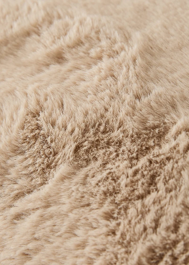 Fur-effect textured cushion cover 30x50 cm