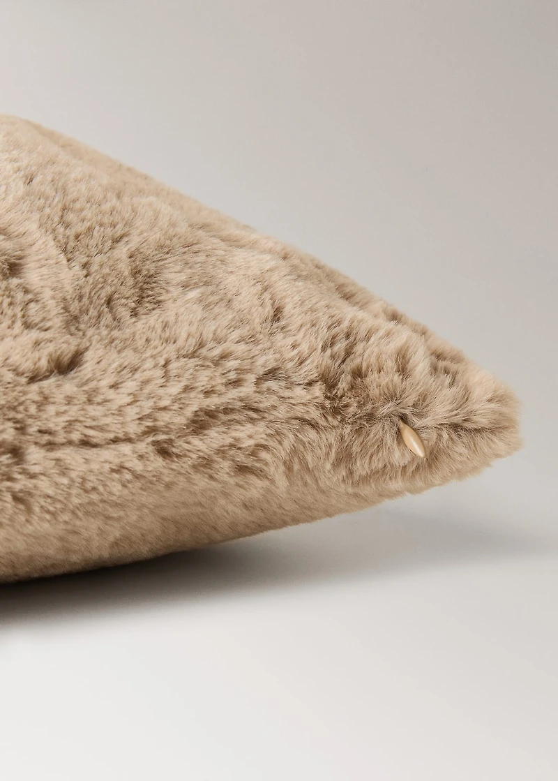 Fur-effect textured cushion cover 30x50 cm