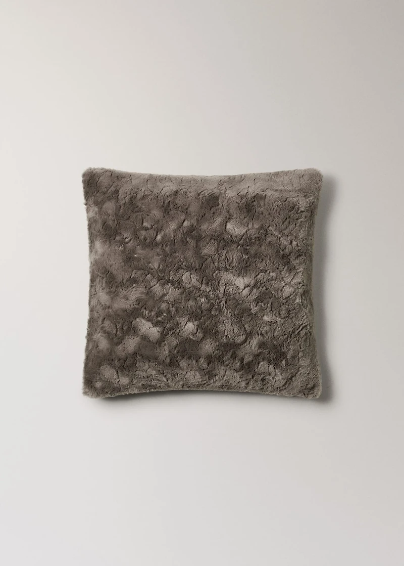 Fur-effect textured cushion cover 50x50 cm