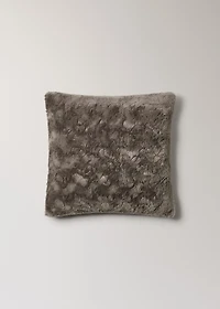 Fur-effect textured cushion cover 50x50 cm