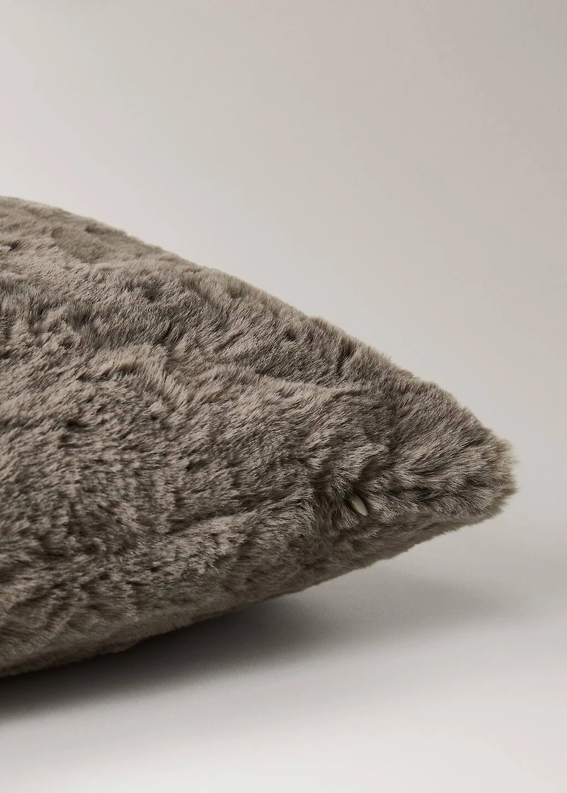 Fur-effect textured cushion cover 50x50 cm