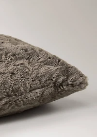 Fur-effect textured cushion cover 50x50 cm