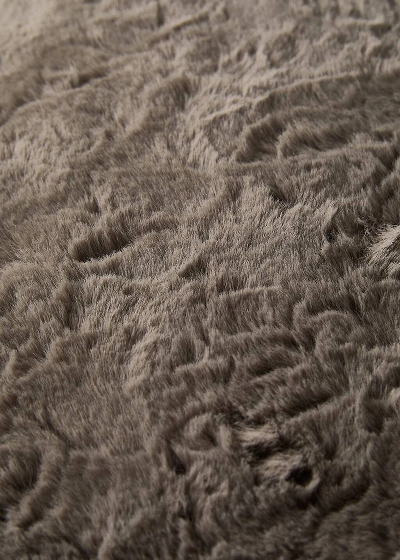 Fur-effect textured cushion cover 50x50 cm