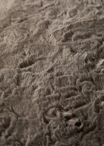 Fur-effect textured cushion cover 50x50 cm