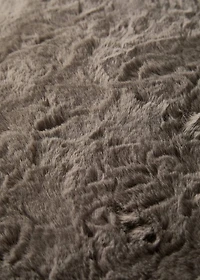 Fur-effect textured cushion cover 50x50 cm