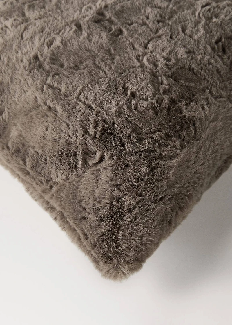 Fur-effect textured cushion cover 50x50 cm
