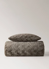 Fur-effect textured cushion cover 50x50 cm