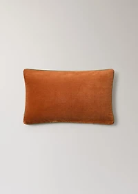 Velvet cushion cover with contrasting piping 30x50 cm