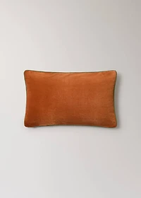 Velvet cushion cover with contrasting piping 30x50 cm
