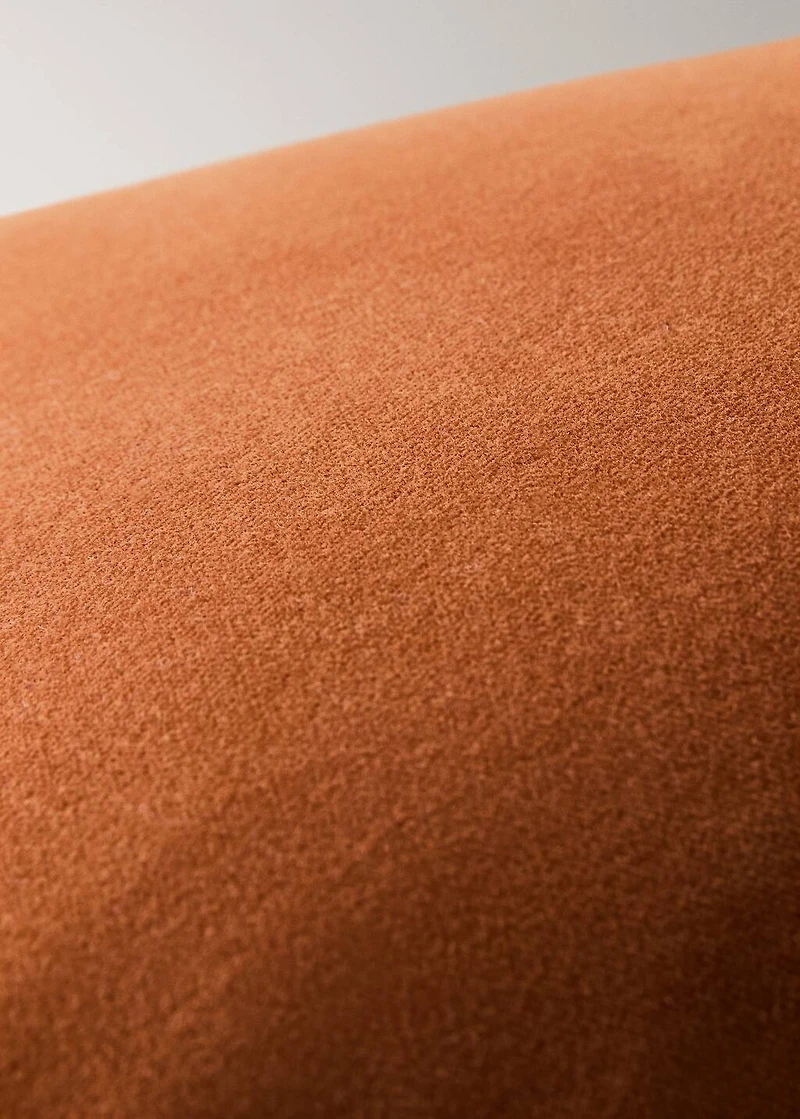 Velvet cushion cover with contrasting piping 30x50 cm
