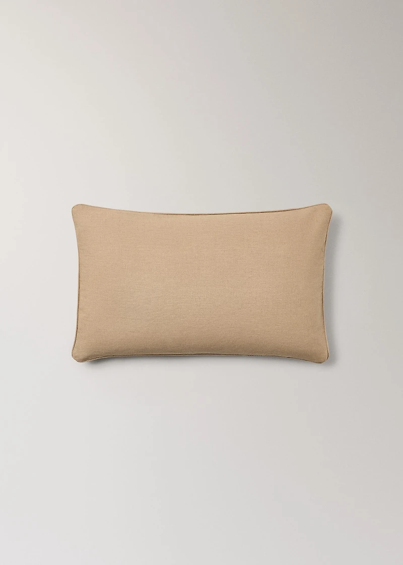 Cotton linen embroidered cushion cover 30x50 cm