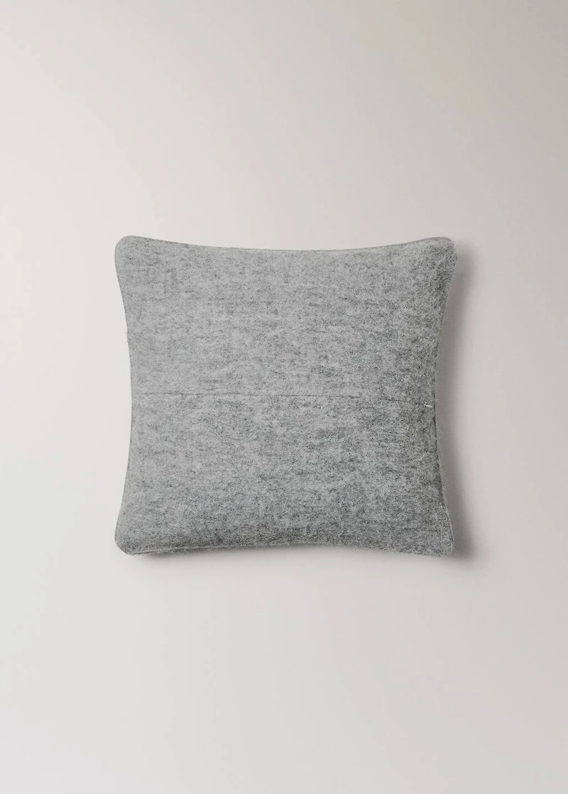 Carded-effect cushion cover 50x50 cm