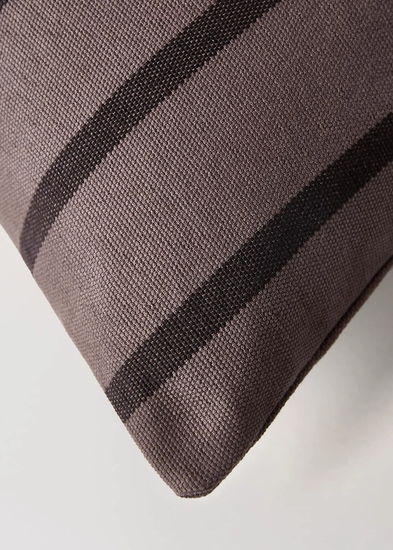 Cotton two-tone striped cushion cover 40x60 cm