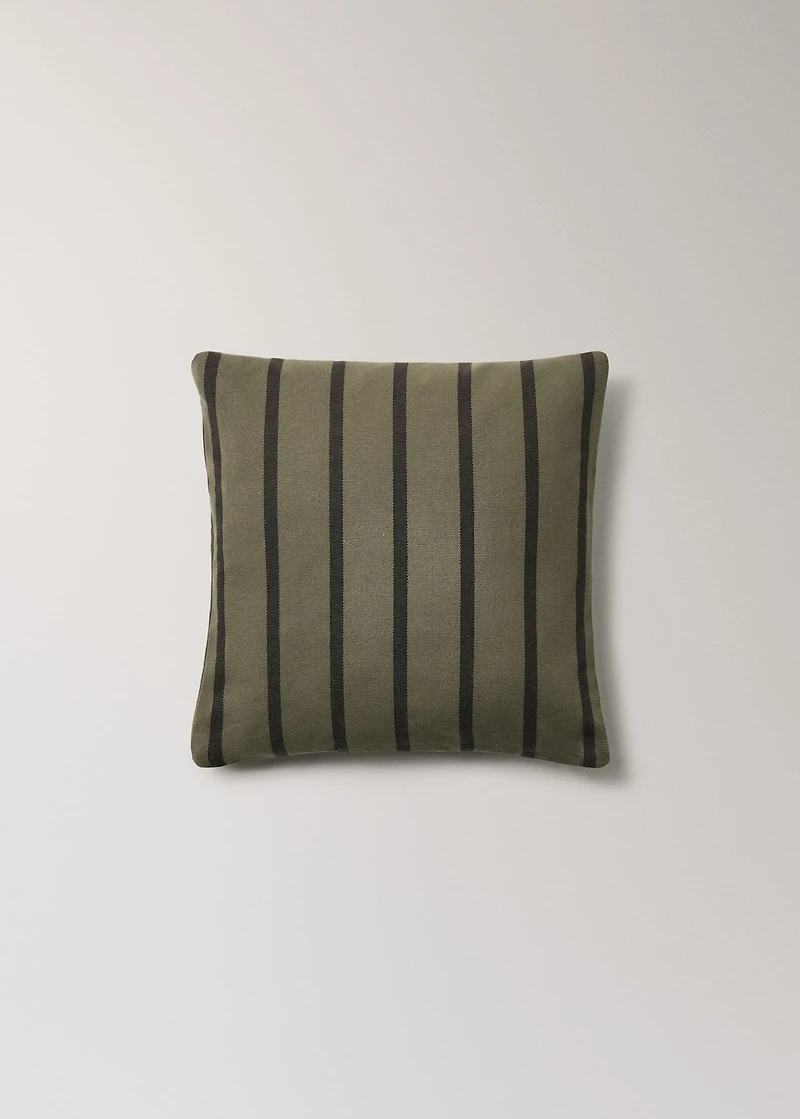 Cotton cushion cover with two-tone stripes 40x40 cm