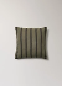 Cotton cushion cover with two-tone stripes 40x40 cm