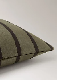 Cotton cushion cover with two-tone stripes 40x40 cm
