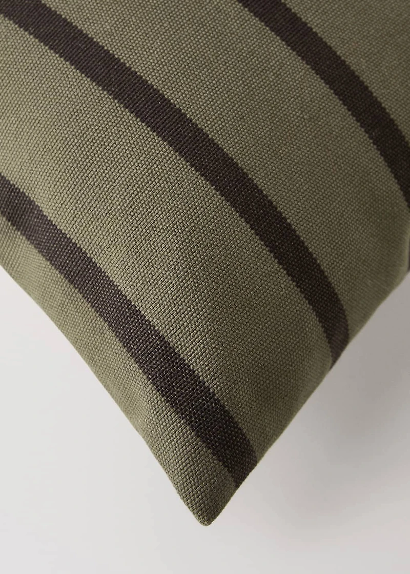 Cotton cushion cover with two-tone stripes 40x40 cm