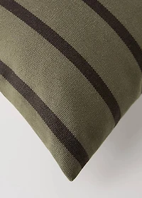 Cotton cushion cover with two-tone stripes 40x40 cm
