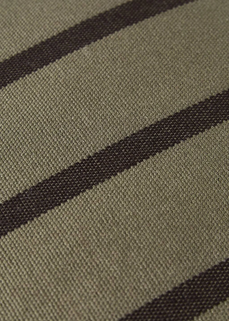 Cotton cushion cover with two-tone stripes 40x40 cm