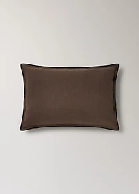 Linen cotton cushion cover with overlock tab 40x60 cm