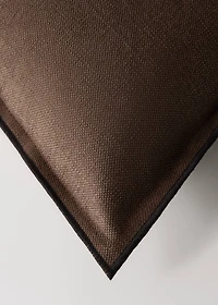 Linen cotton cushion cover with overlock tab 40x60 cm