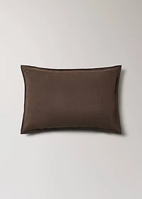 Linen cotton cushion cover with overlock tab 40x60 cm