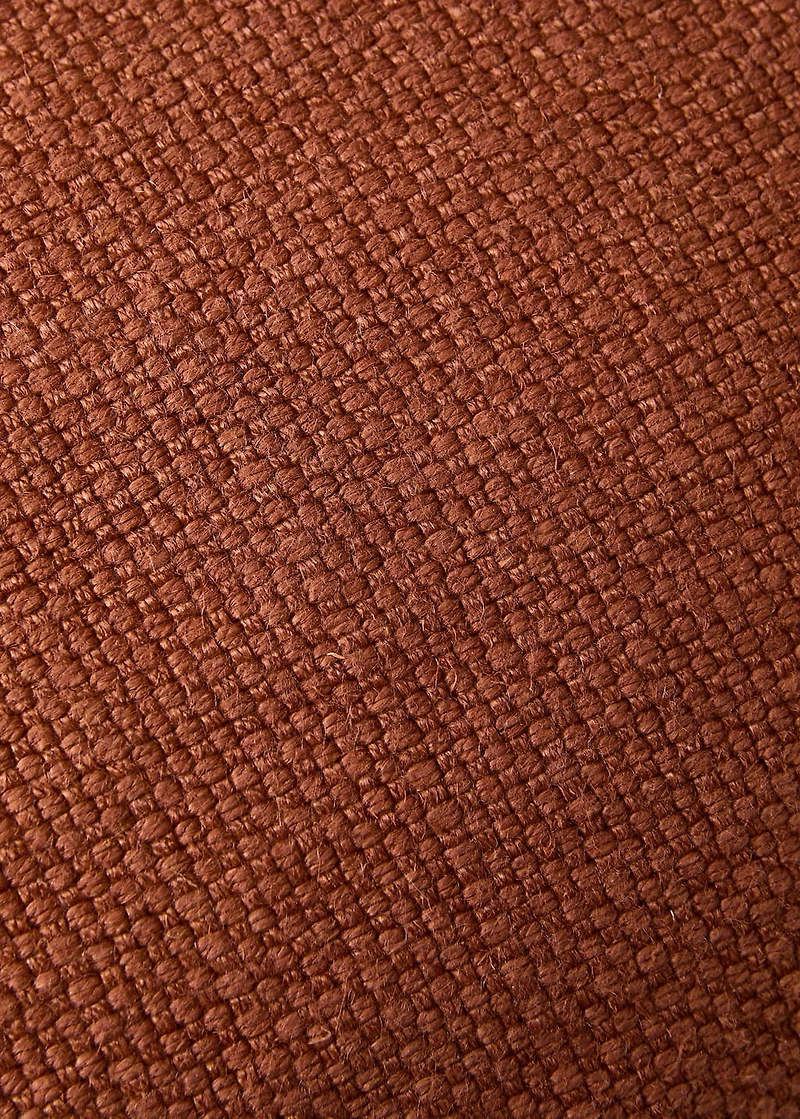 Linen cushion cover with trim 16x24 inches