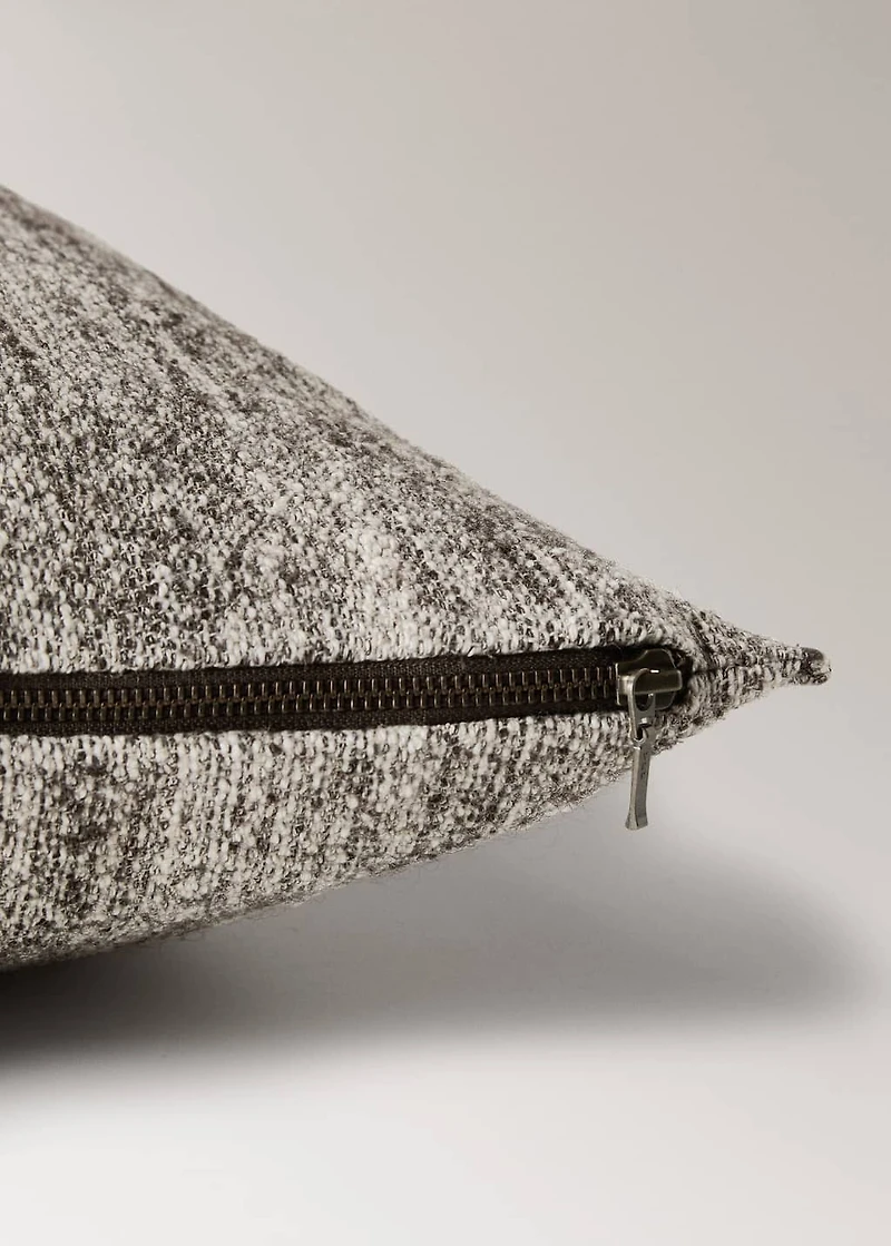 Cotton, linen and wool cushion cover