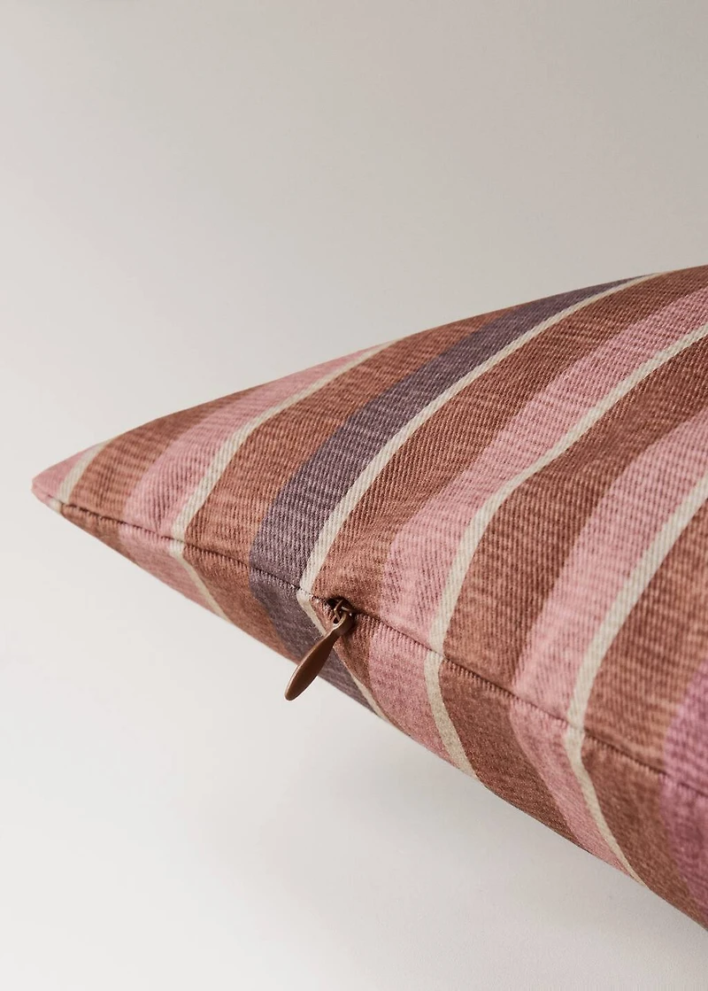 Cotton cushion cover with stripe print 40x60cm