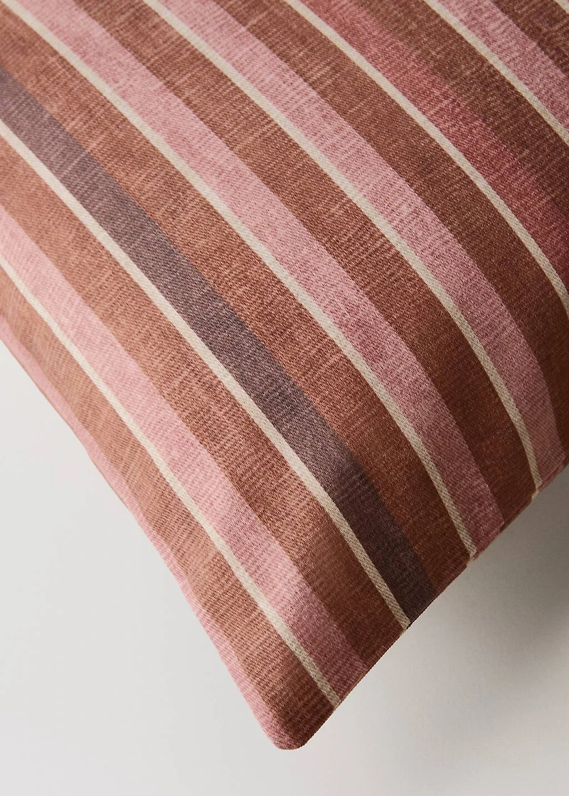 Cotton cushion cover with stripe print 40x60cm